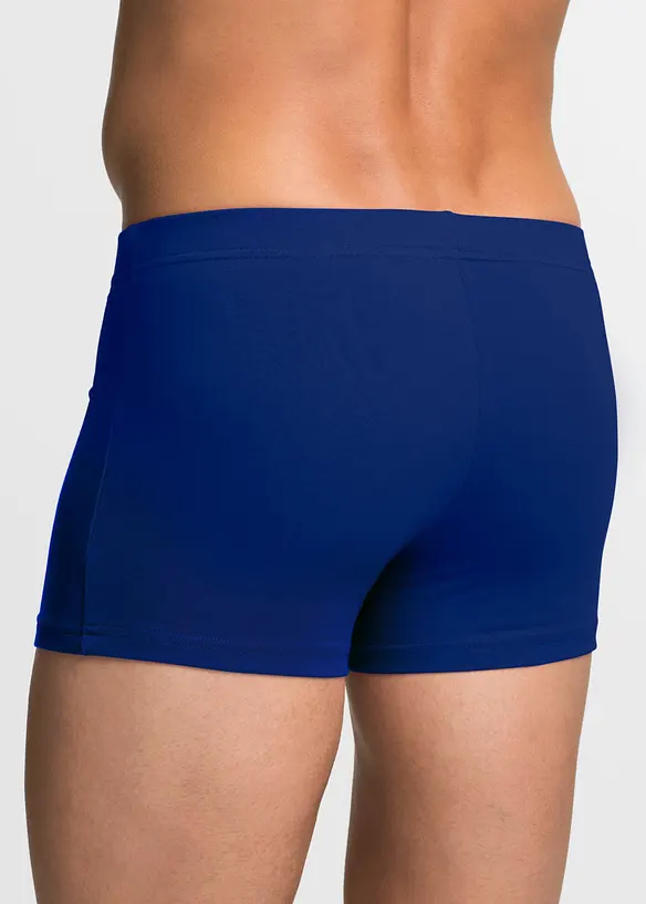 Boxershorts eng mit Baumwolle (3er Pack) in blau von hinten - bonprix