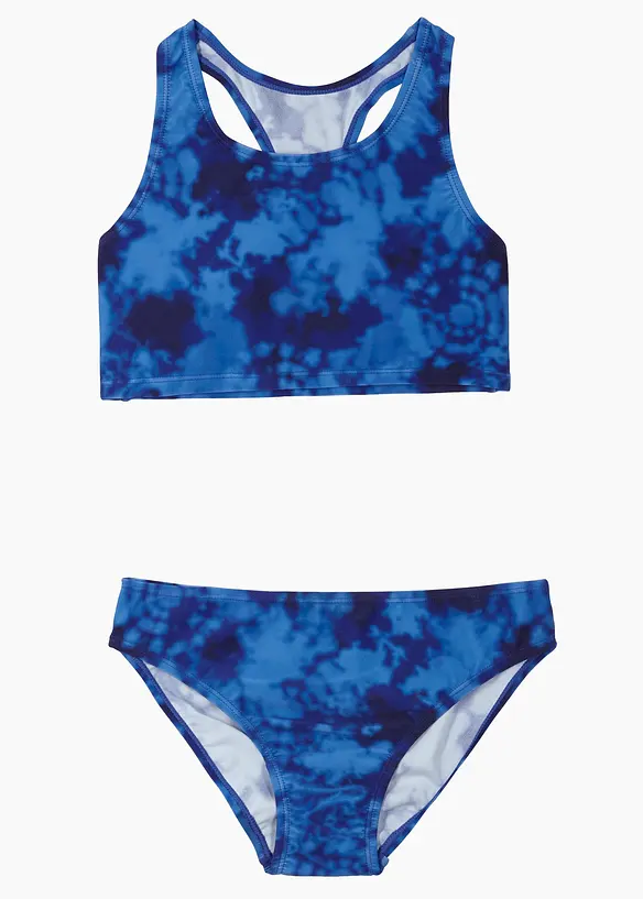 Batik-Bikini  (2-tlg.Set) in blau von vorne - bonprix