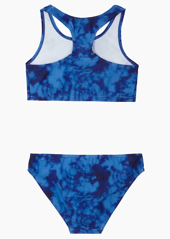 Batik-Bikini  (2-tlg.Set) in blau von hinten - bonprix