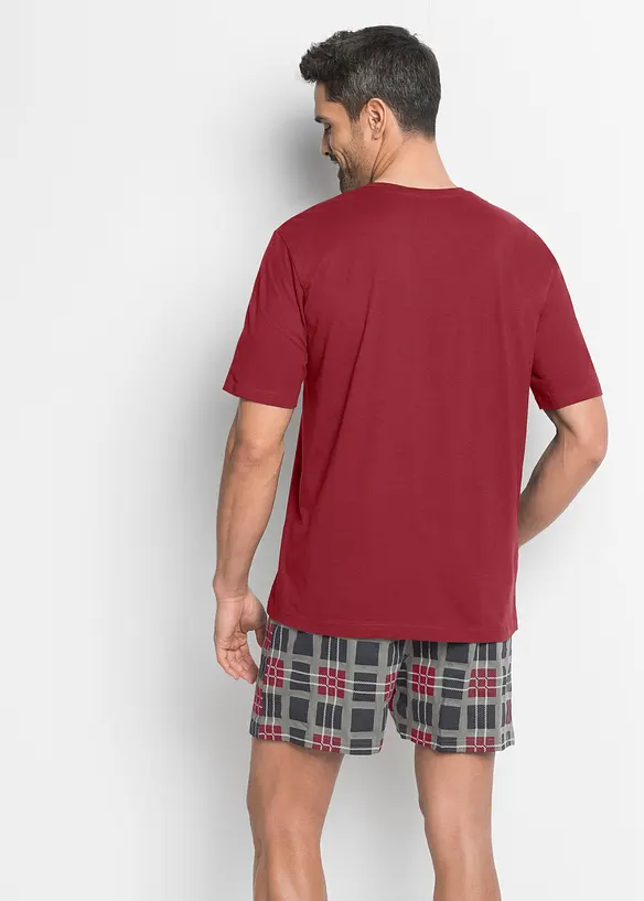 Shorty (2-tlg. Set) in rot von hinten (Totalaufnahme) - bonprix