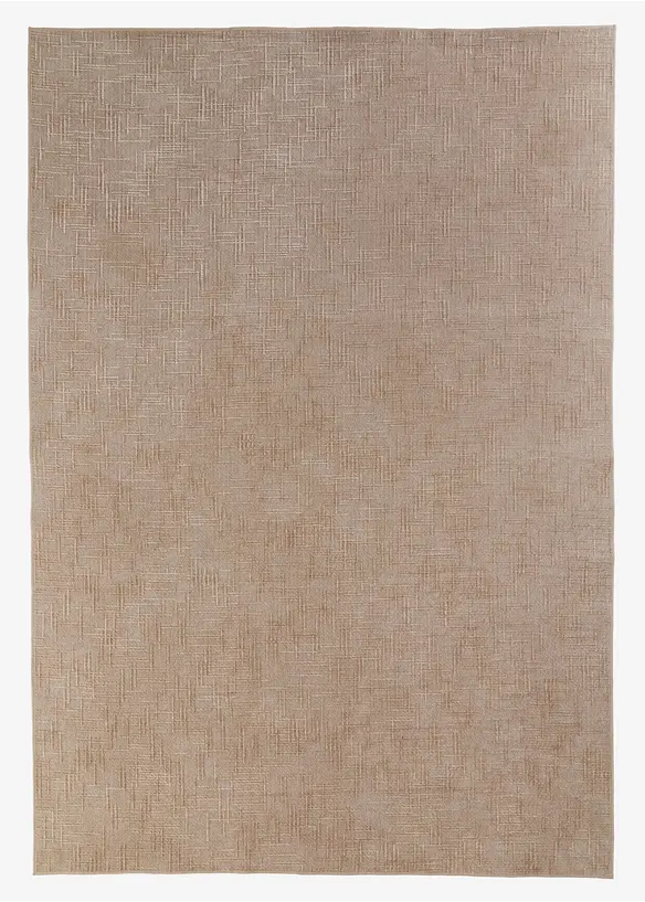 Waschbarer Teppich mit dezenter Musterung in braun von vorne - bonprix