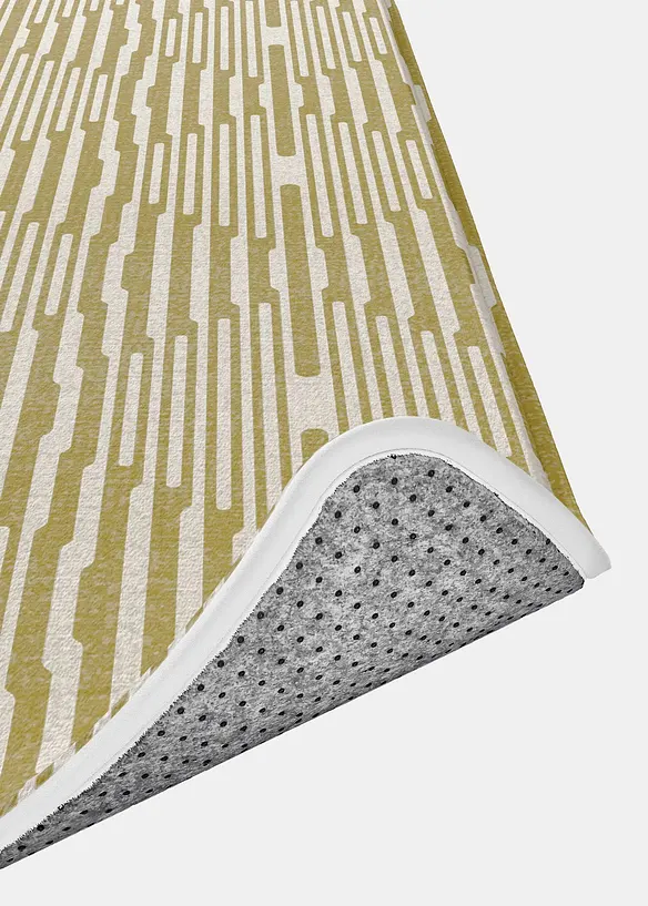 Badematte mit Memory Schaum in gelb Detailaufnahme vom Material - bonprix