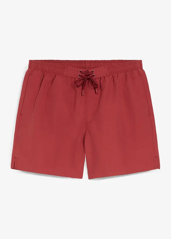Badeshorts mit seitlichen Taschen in rot von vorne - bonprix