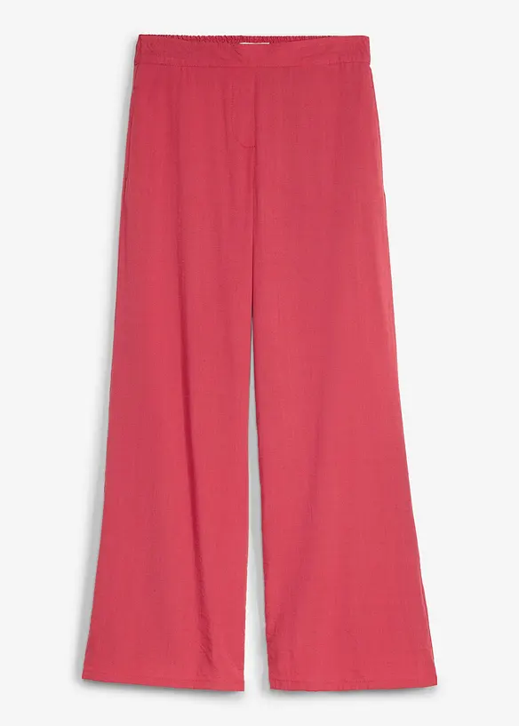 Palazzo-Hose aus Viskose-Mix in rot von vorne - bonprix