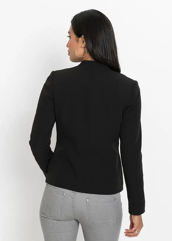 Blazer in schwarz von hinten (im Anschnitt) - bonprix