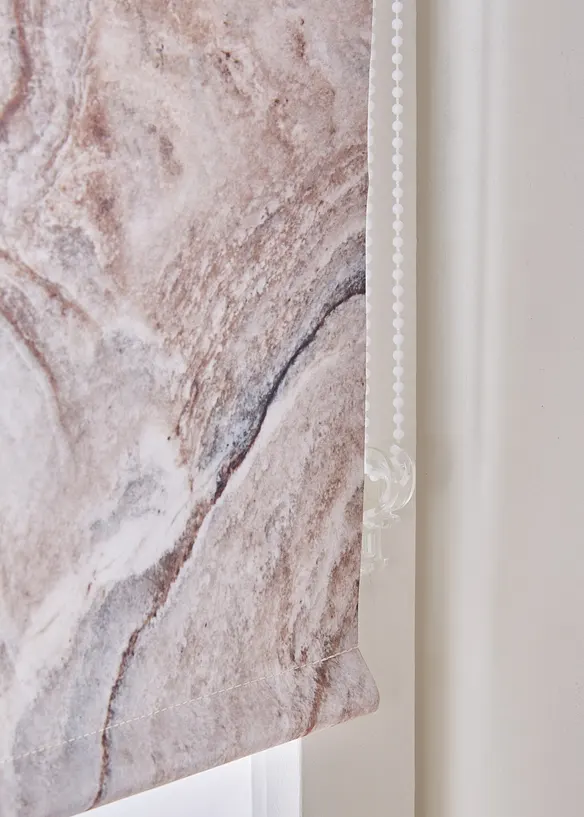 Verdunkelungsrollo mit Druck in beige (Detailaufnahme) - bonprix