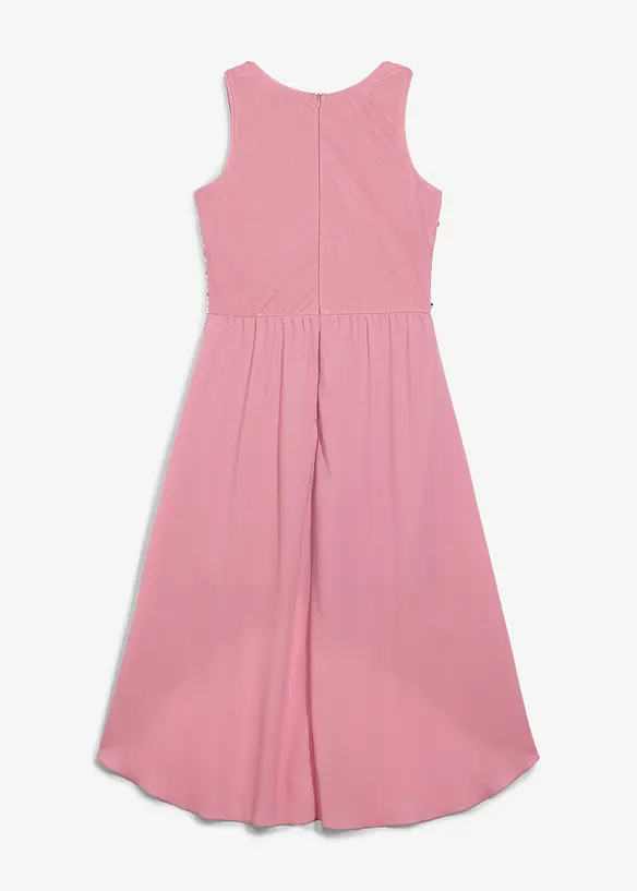 Vokuhila-Kleid in rosa von hinten - bonprix