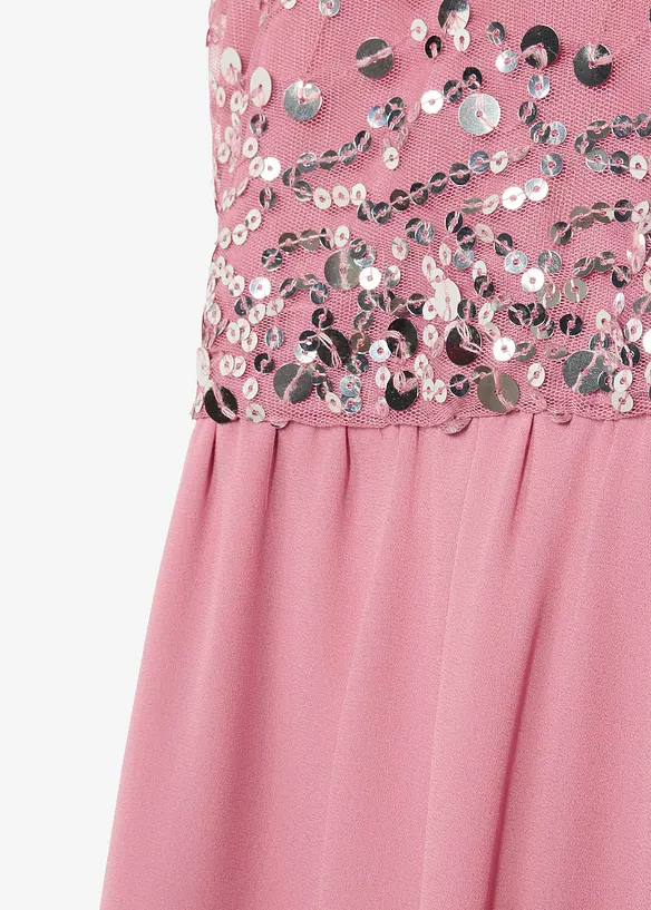 Vokuhila-Kleid in rosa - bonprix