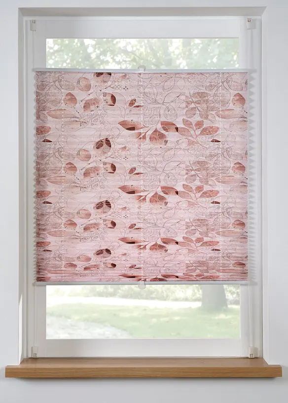 Plissee mit Druck in beige - bonprix