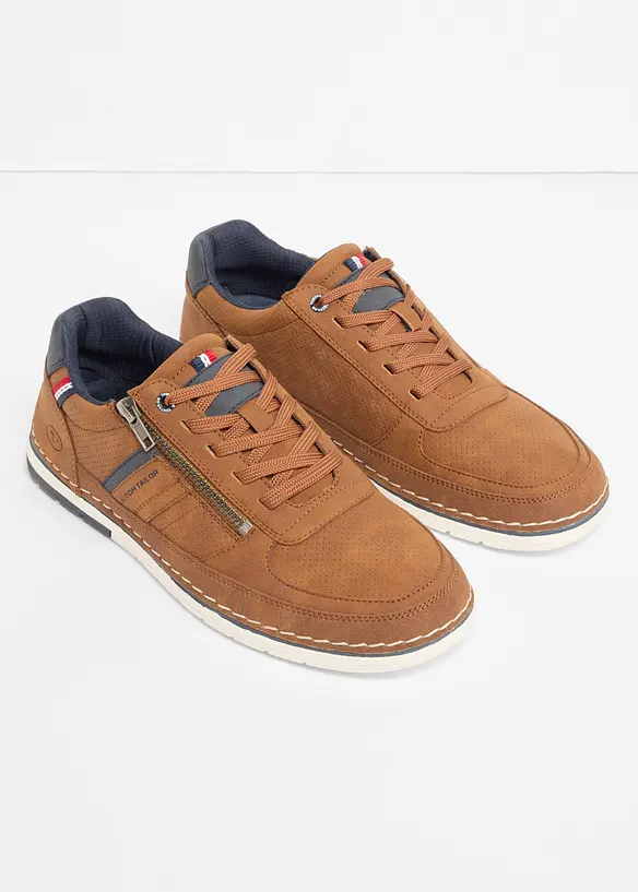 Tom Tailor Sneaker mit Reißverschluss in braun - Tom Tailor