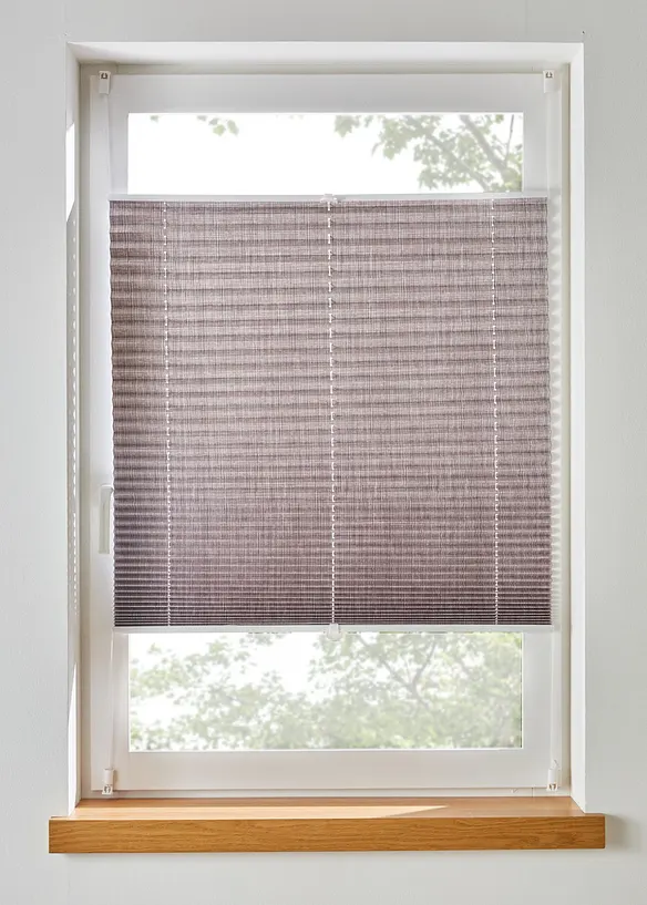 Verdunkelungsplissee gemustert in beige - bonprix