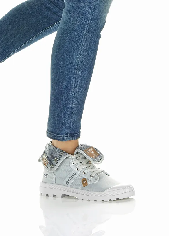 Mustang High-Top-Sneaker aus Baumwoll-Canvas in grau - Mustang