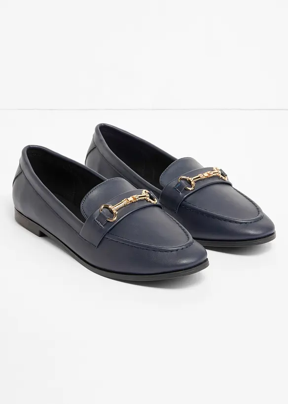 Loafer mit Schnalle in blau - bonprix