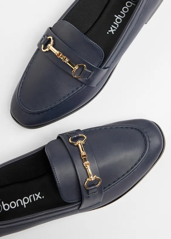 Loafer mit Schnalle in blau - bonprix