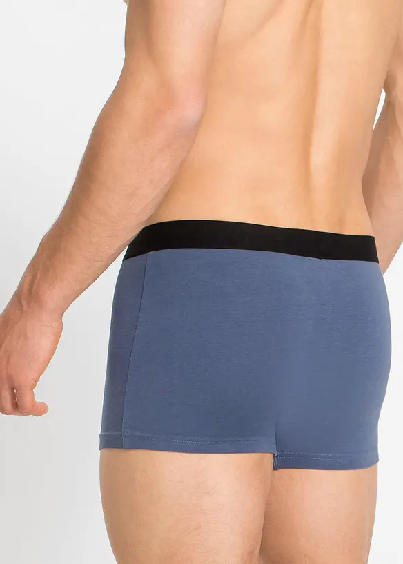 Boxershorts eng mit Baumwolle (10er Pack) in blau von hinten - bonprix