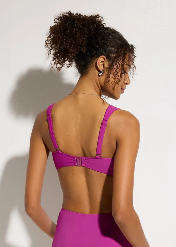 Minimizer-Bikinioberteil in lila von hinten (im Anschnitt) - bonprix