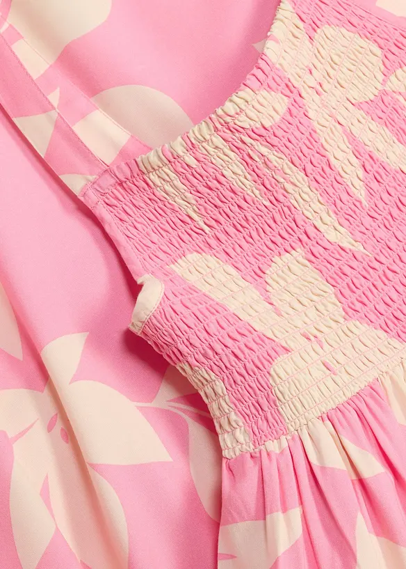 Kleid aus fließender Viskose in rosa - bonprix