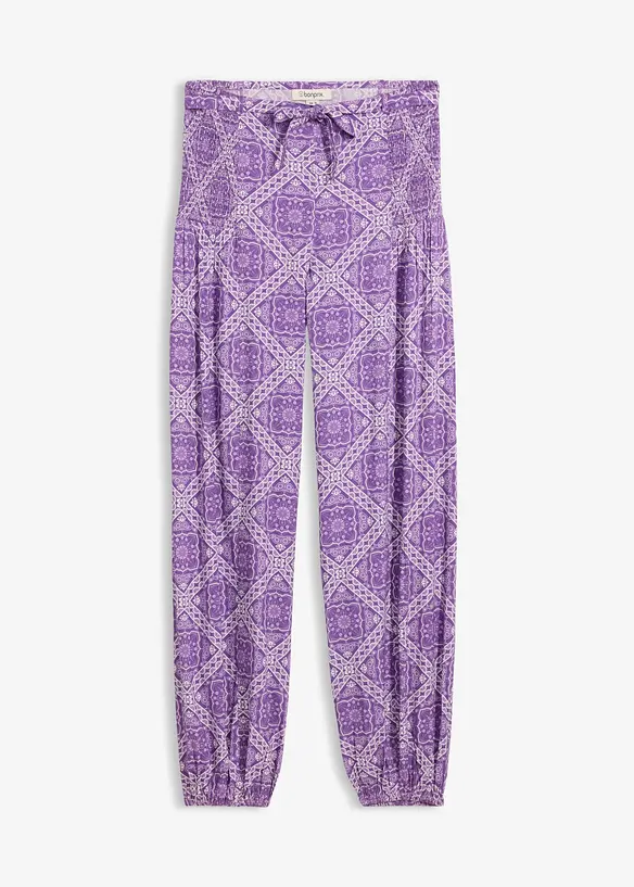 Pump Hose in lila von vorne - bonprix