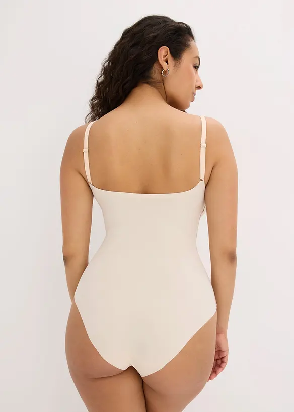 Ultra Light Shape Body mit wattierten Cups in beige von hinten (Totalaufnahme) - bonprix