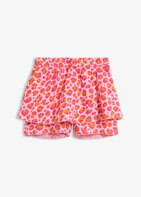 Musselin-Hosenrock aus reiner Baumwolle in rosa von vorne - bonprix Musselin-Hosenrock aus reiner Baumwolle in rosa von vorne - bonprix