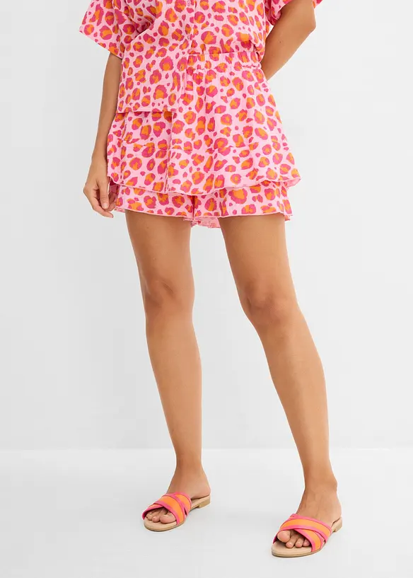 Musselin-Hosenrock aus reiner Baumwolle in rosa von vorne - bonprix Musselin-Hosenrock aus reiner Baumwolle in rosa von vorne - bonprix