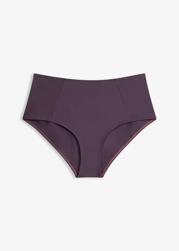 Highwaist-Bikinihose in lila von vorne - bonprix
