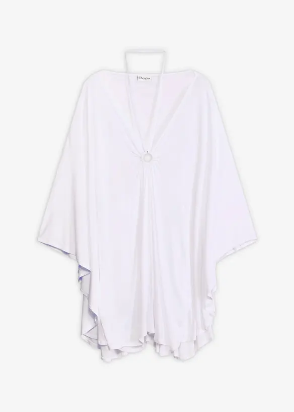 Transparente Strandtunika aus Viskose in weiß von vorne - bonprix Transparente Strandtunika aus Viskose in weiß von vorne - bonprix