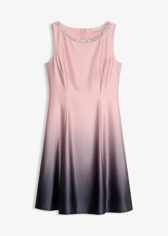Minikleid aus glänzendem Satin in rosa von vorne - bonprix Minikleid aus glänzendem Satin in rosa von vorne - bonprix