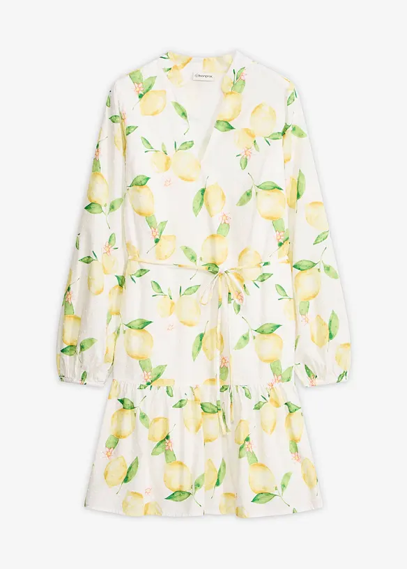 Tunika-Kleid aus reiner Baumwolle in weiß von vorne - bonprix Tunika-Kleid aus reiner Baumwolle in weiß von vorne - bonprix