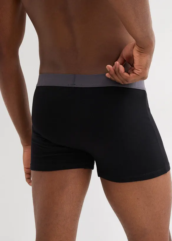 Boxershorts eng (5er Pack) in schwarz von hinten - bonprix