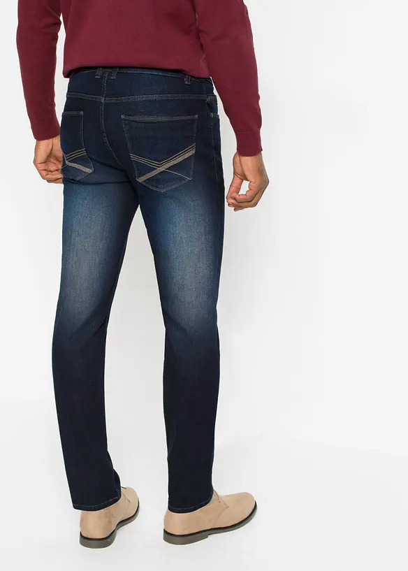 Regular Fit Multi-Stretch-Jeans m. Komfortbund Straight in blau von hinten - bonprix