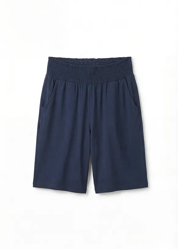 Jersey-Bermuda aus Viskose-Mix in blau von vorne - bonprix