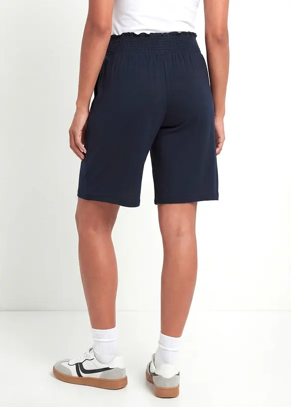 Jersey-Bermuda aus Viskose-Mix in blau von hinten - bonprix