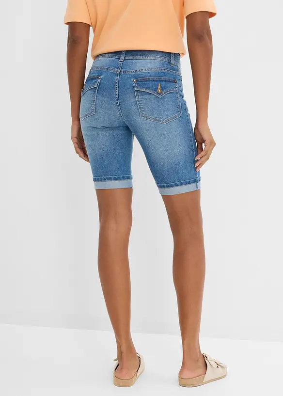 Jeans-Bermuda Mid Waist in blau von hinten - bonprix Jeans-Bermuda Mid Waist in blau von hinten - bonprix