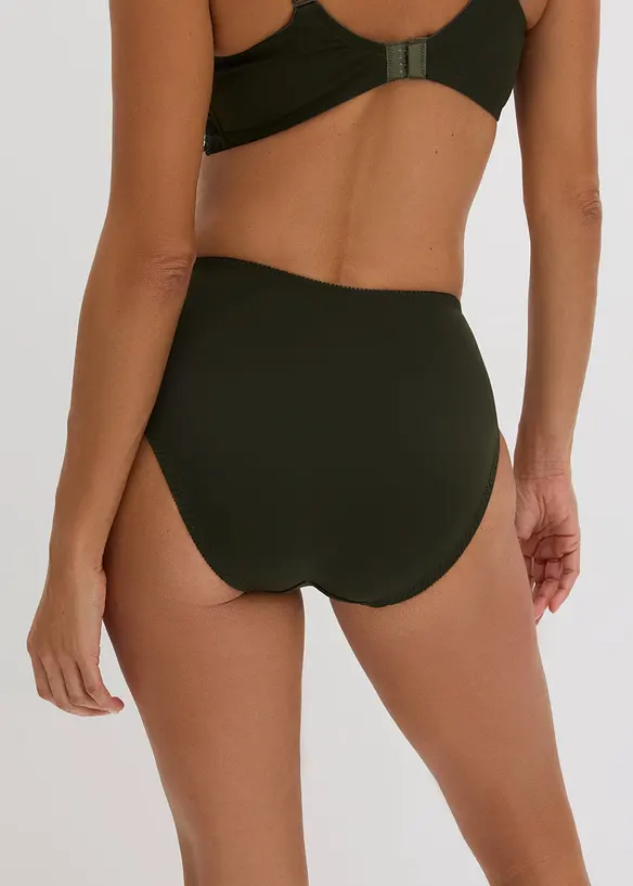 Maxislip mit zarter Spitze (2er Pack) in grün von hinten - bonprix