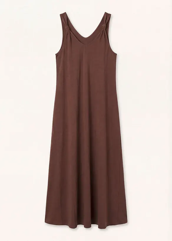 Jerseykleid aus reiner Baumwolle in braun von vorne - bonprix Jerseykleid aus reiner Baumwolle in braun von vorne - bonprix