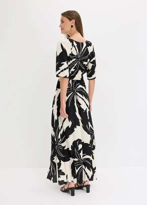 Maxikleid aus fließender Viskose in weiß von hinten (Totalaufnahme) - bonprix Maxikleid aus fließender Viskose in weiß von hinten (Totalaufnahme) - bonprix
