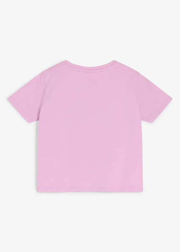 Disney Stitch & Angel T-Shirt in lila von hinten - Lilo & Stitch