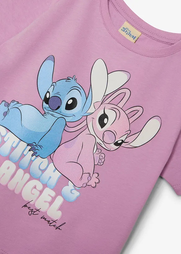 Disney Stitch & Angel T-Shirt in lila - Lilo & Stitch