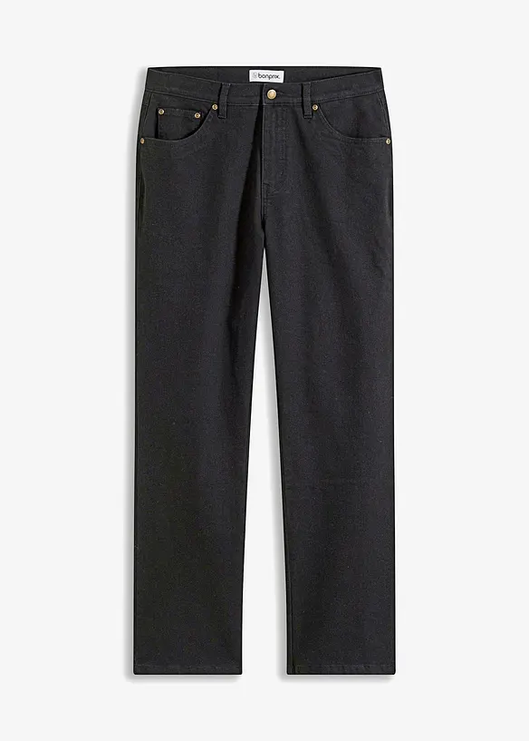 Classic-Fit-Jeans, Straight in schwarz von vorne - bonprix