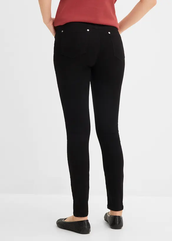 Super-Stretch-Jeans aus leichtem Material in schwarz von hinten - bonprix