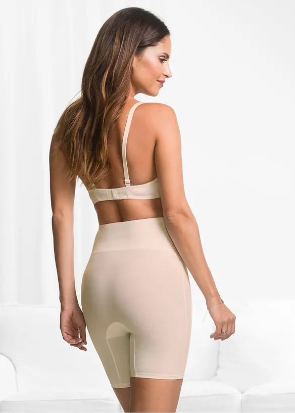 Strong Highwaist Shape-Radlerhose in beige von hinten - bonprix