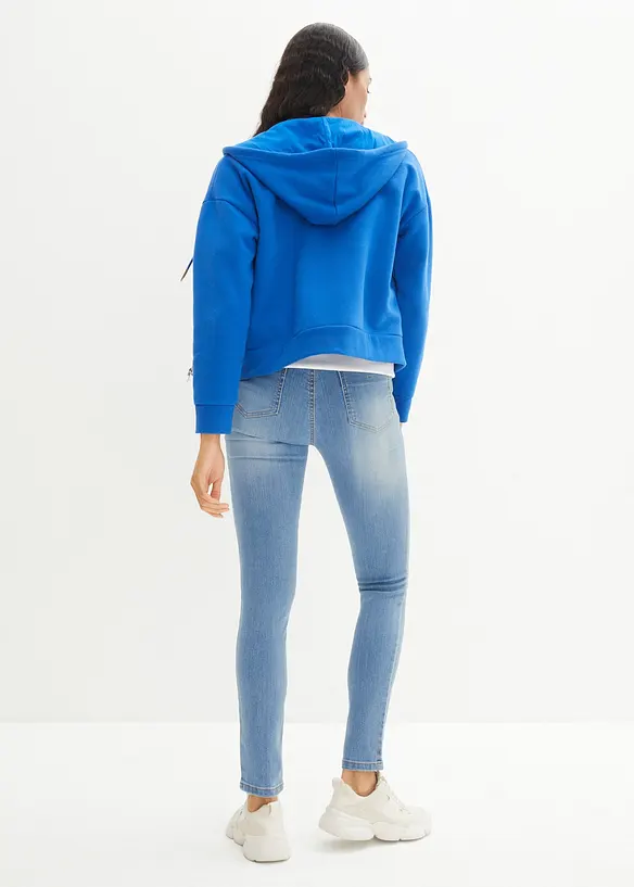 Komfort-Stretch-Treggings in blau von hinten - bonprix