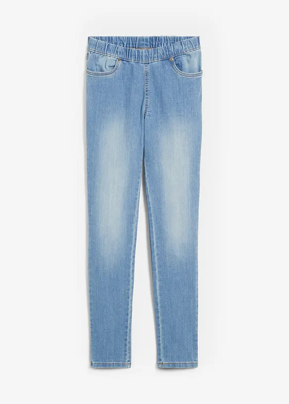 Komfort-Stretch-Treggings in blau von vorne - bonprix