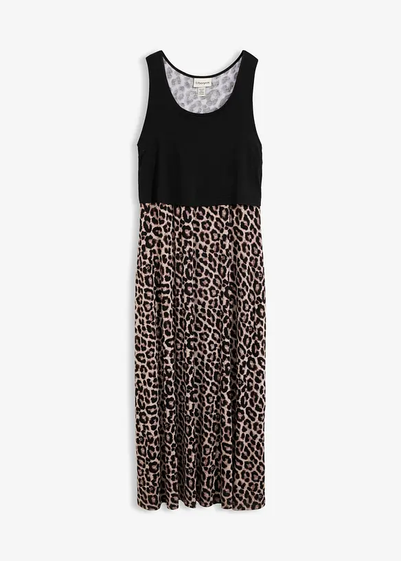 2-in-1 Maxi- Umstandskleid mit Stillfunktion und Taschen in schwarz von vorne - bonprix 2-in-1 Maxi- Umstandskleid mit Stillfunktion und Taschen in schwarz von vorne - bonprix