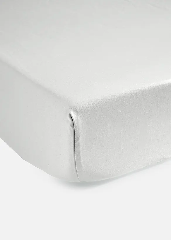 Lyocell Spannbettlaken in weiß - bonprix