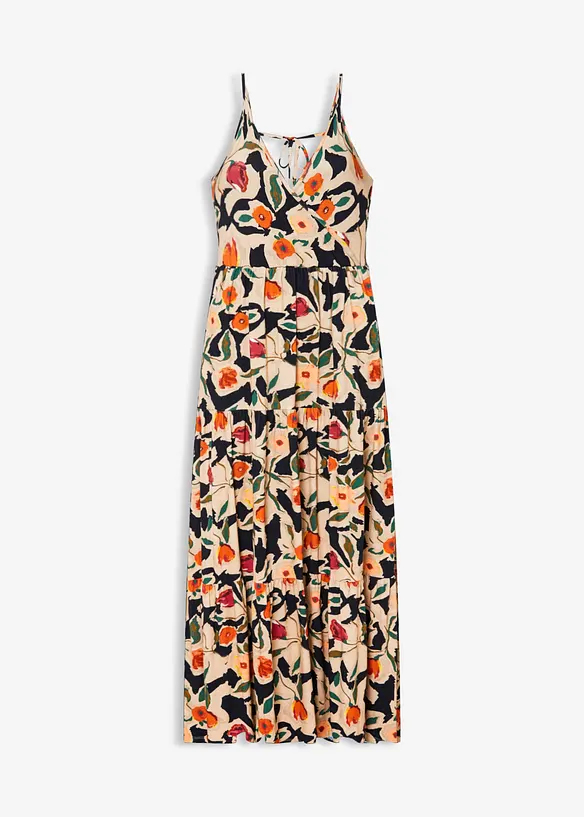 Maxikleid aus softem Viskose-Mix in schwarz von vorne - bonprix Maxikleid aus softem Viskose-Mix in schwarz von vorne - bonprix