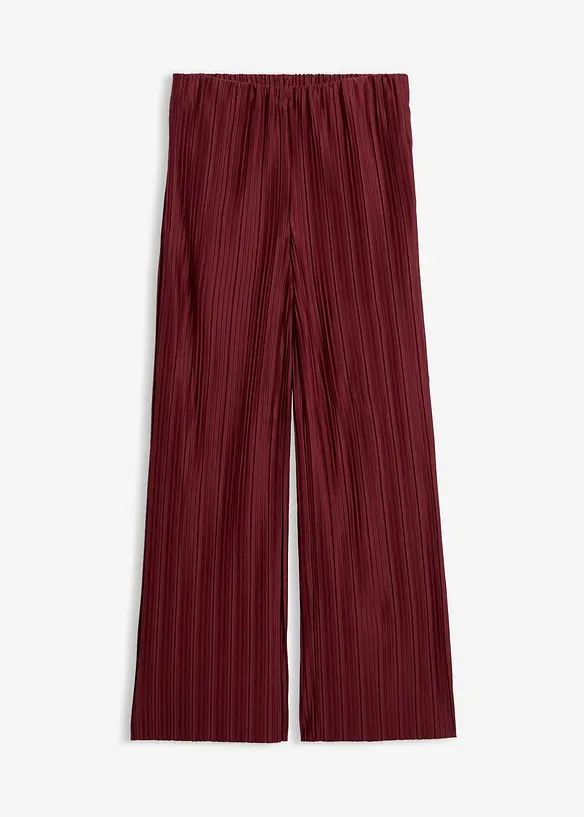 Jersey-Hose mit Plissee in rot von vorne - bonprix Jersey-Hose mit Plissee in rot von vorne - bonprix