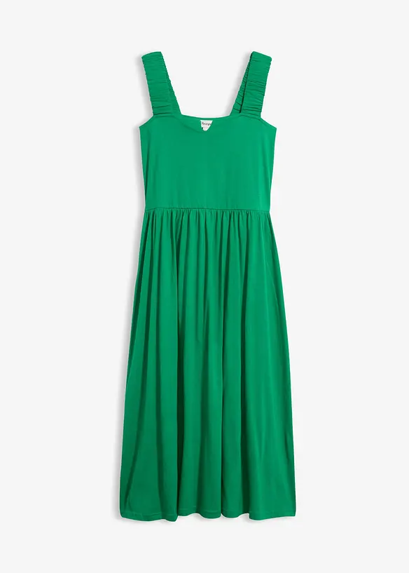 Shirtkleid aus Baumwoll-Viskose-Mix in grün von vorne - bonprix