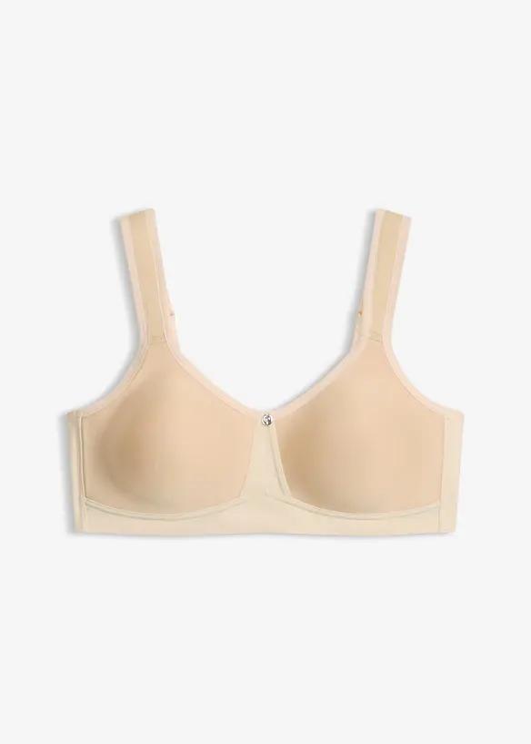 Spacer Schalen-BH ohne Bügel in beige von vorne - bonprix